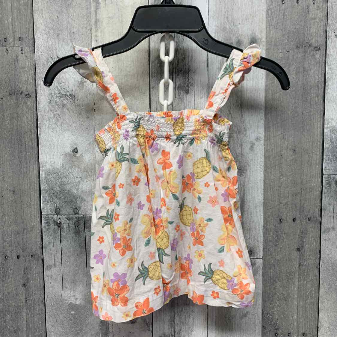 Size 4T White/Orange Members Mark Tank Top