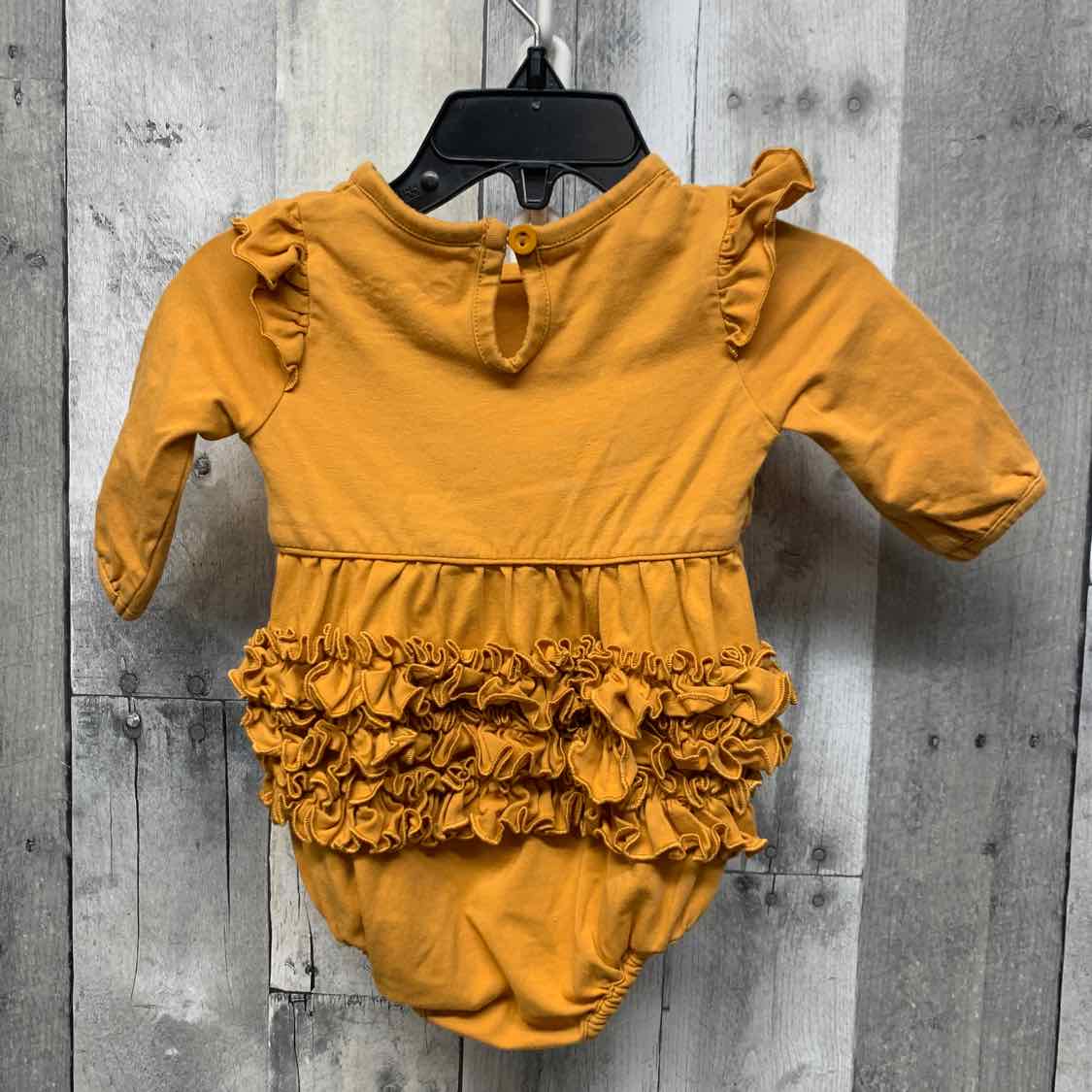 Size 0-3 Months Yellow Ruffle Butts Romper