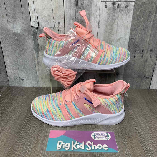 Size 5 Pink/Yellow Name Brand Sneakers