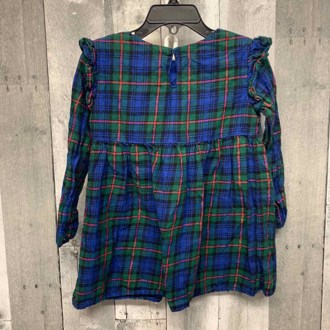 Size 3T Blue/Green Cat & Jack LS Dress