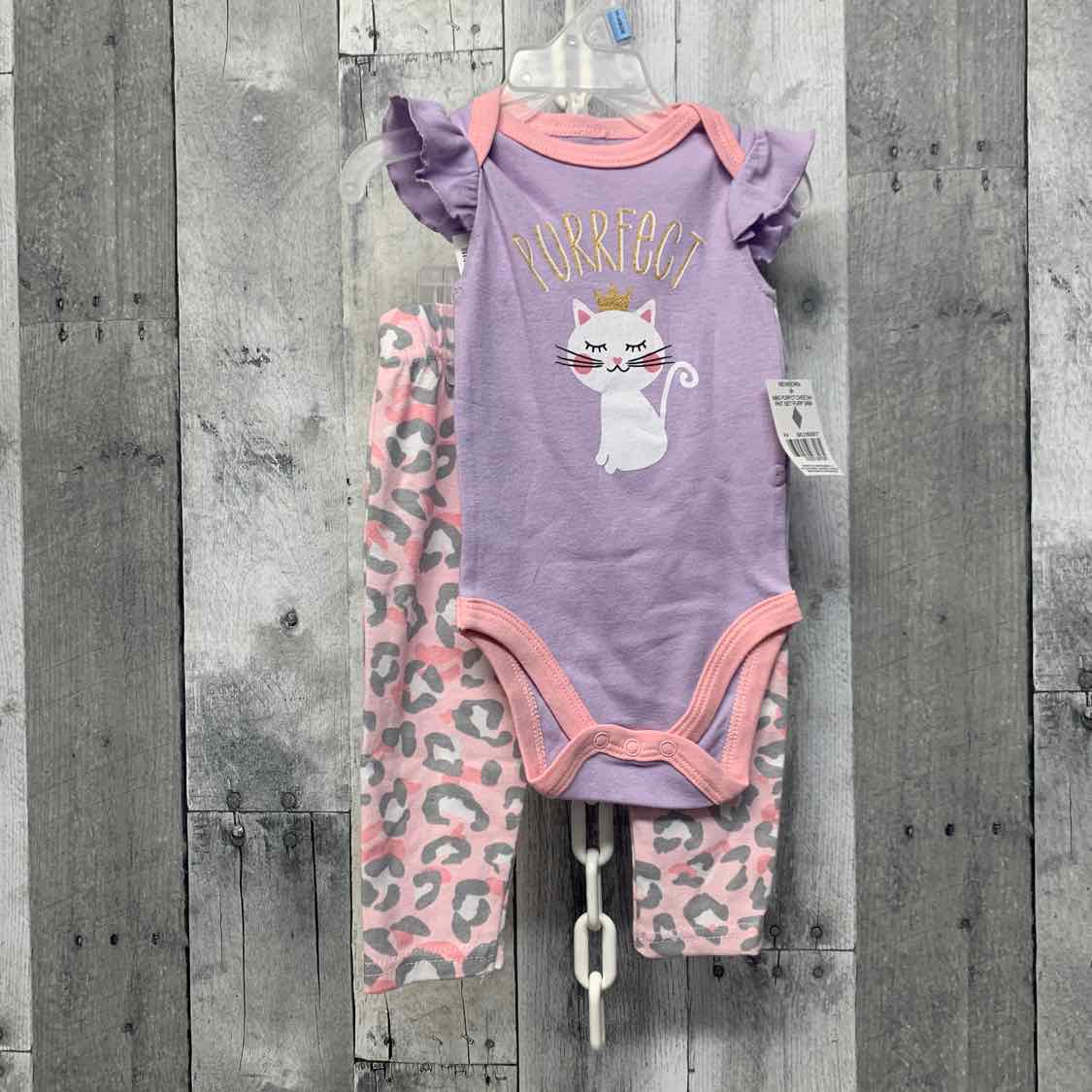 Size 3-6 Months Purple/Pink Kidgets Shirt/Leggings