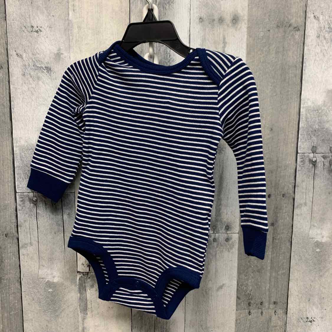 Size 12 Months Navy Striped Simple Joys Bodysuit