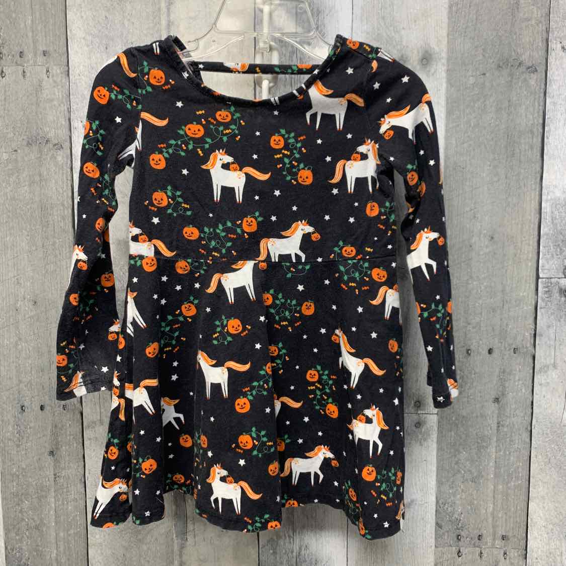 Size 3T Black Print Children's Place LS Dress