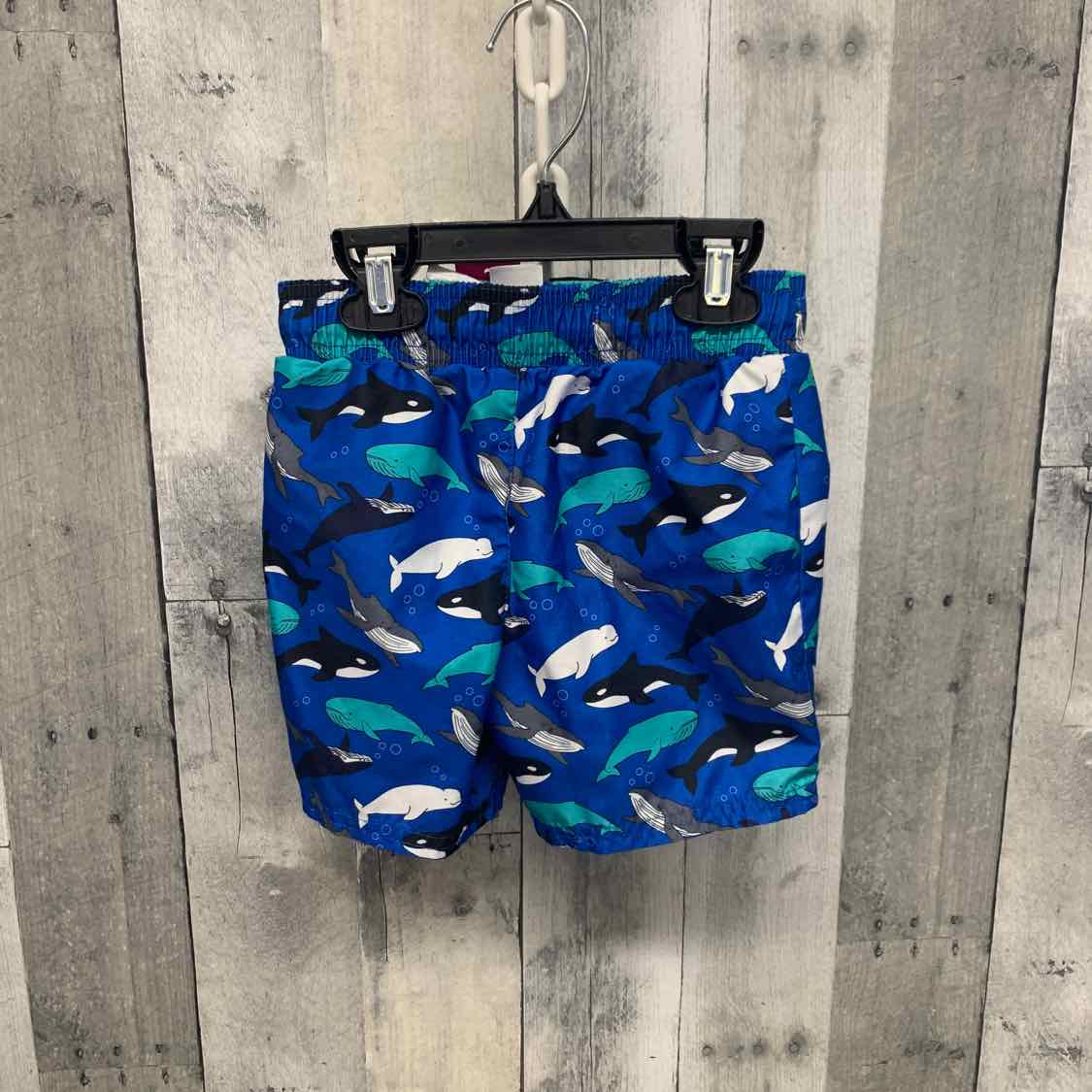 Size 3T Blue Print Cat & Jack Swim Trunks