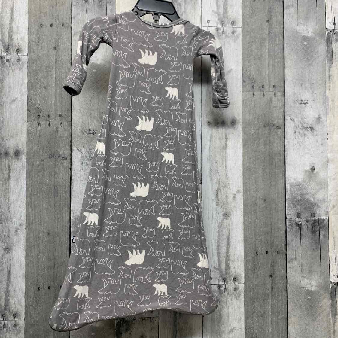 Size 0-3 Months Gray Graphic Bamboo Sleep Sack