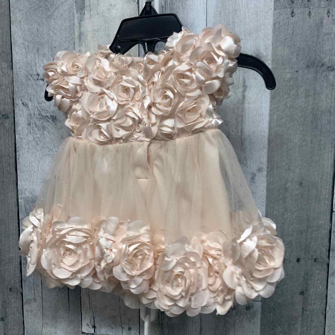 Size 3 Months Peach Nannette Dress - Party - OodlesCB