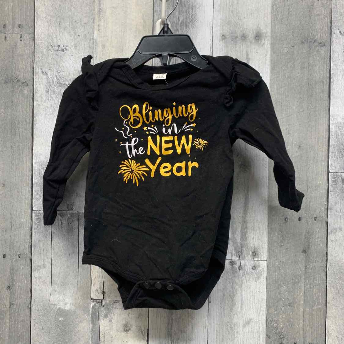 Size 12-18 Months Black Graphic Mid Brand Bodysuit