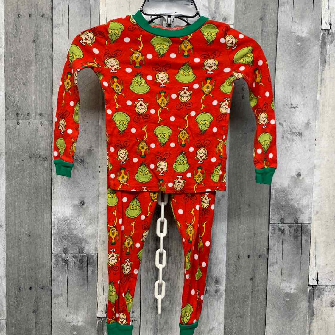 Size 4T Red/Green Dr Seuss 2pc PJs