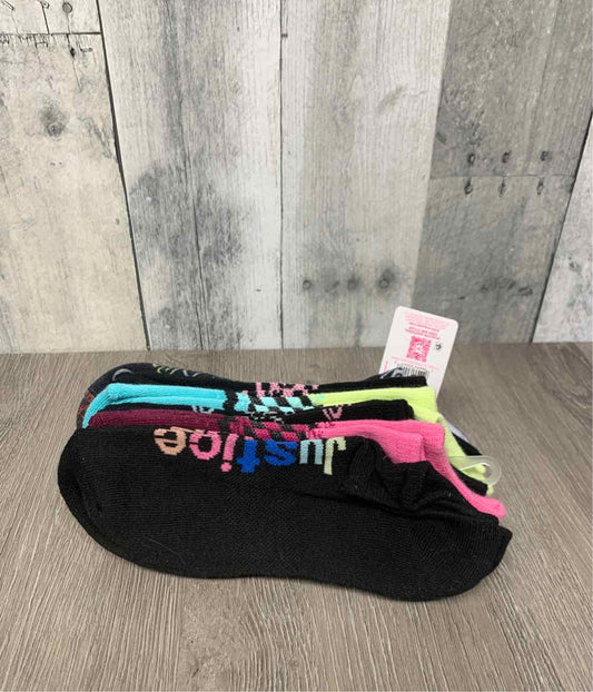 Size Large Black/Pink Justice Socks
