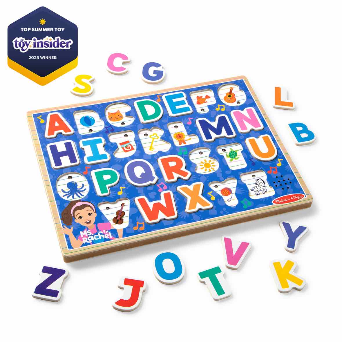 Melissa & Doug Ms Rachel Alphabet Phonics Wooden Puzzle