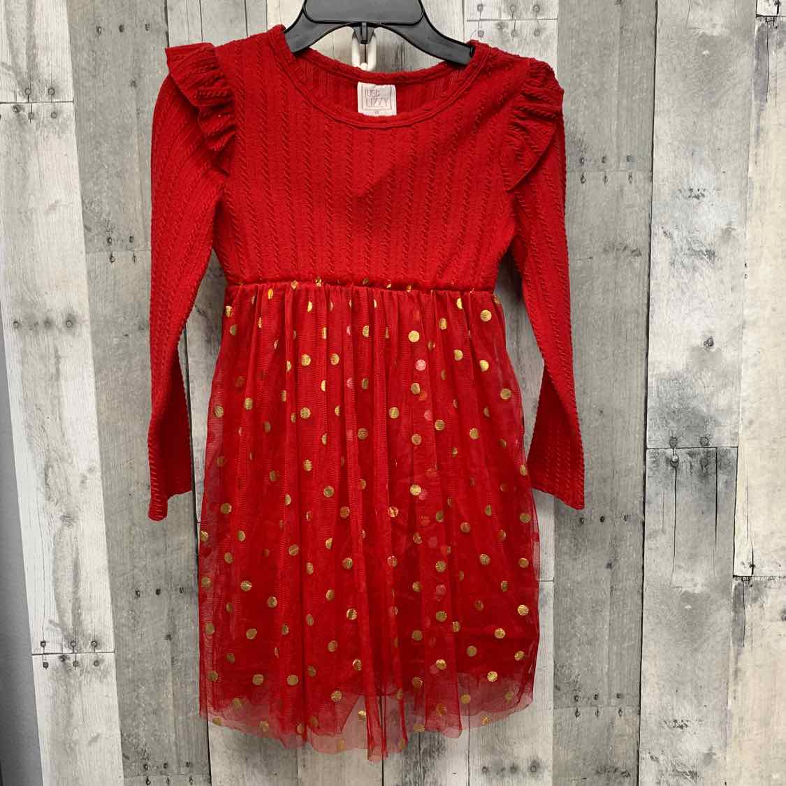 Size 6X Red/Gold B Brand LS Dress