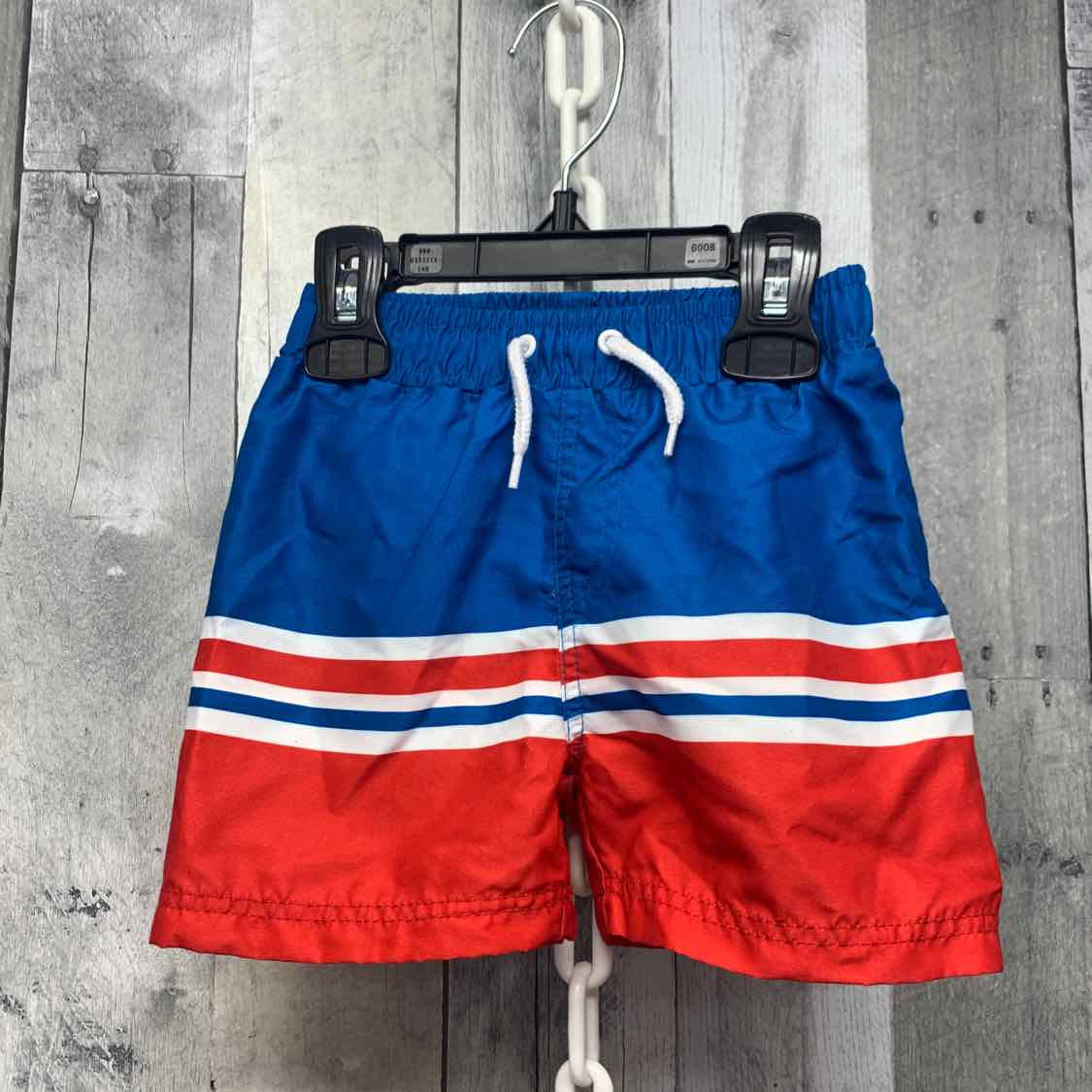 Size 12 Months Red/Blue Little Lad Swim Trunks - OodlesCB