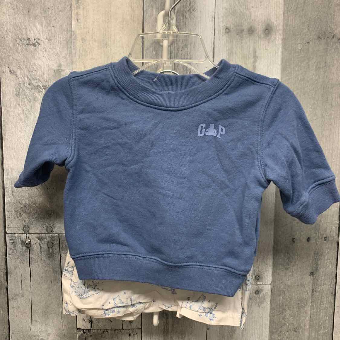 Size 0-3 Months Blue/White Gap Shirt/Shorts