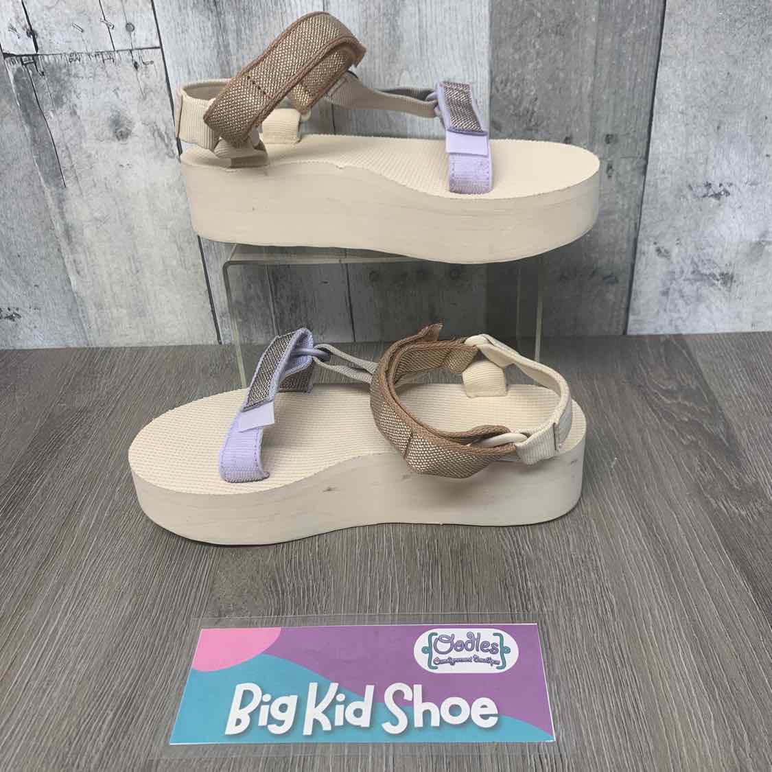 Size 6 Tan/Purple Name Brand Sandals