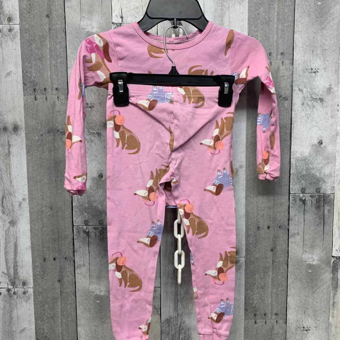 Size 4T Pink Print Just One You 2pc PJs