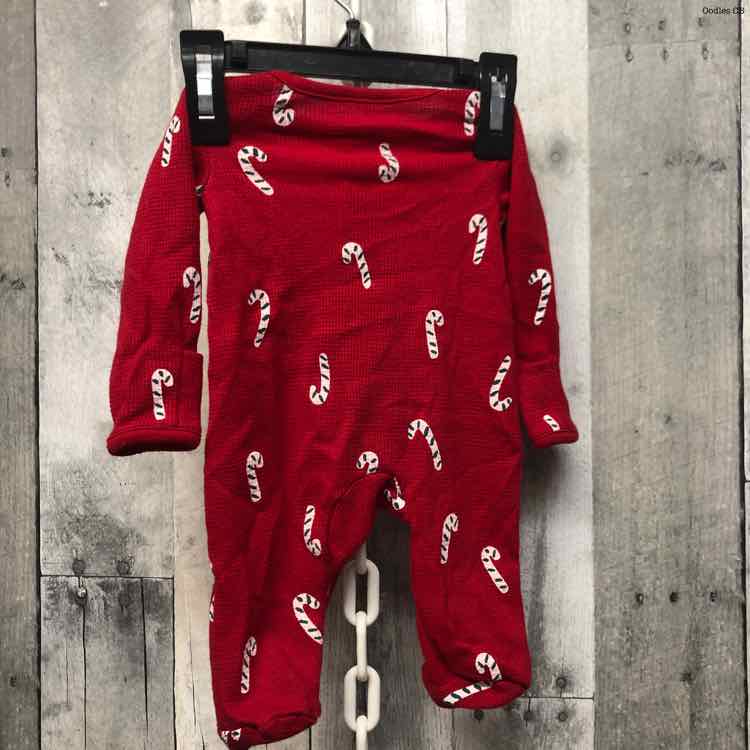 Size Newborn Red/White Just One You Footy PJs