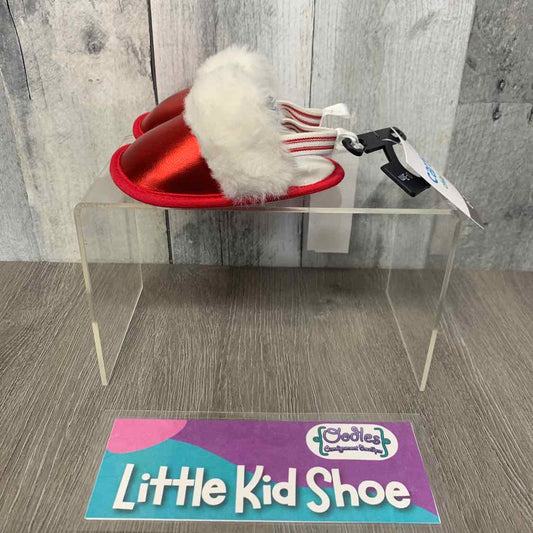 Size 0-3 Months Red/White Child of Mine Soft Sole Shoes
