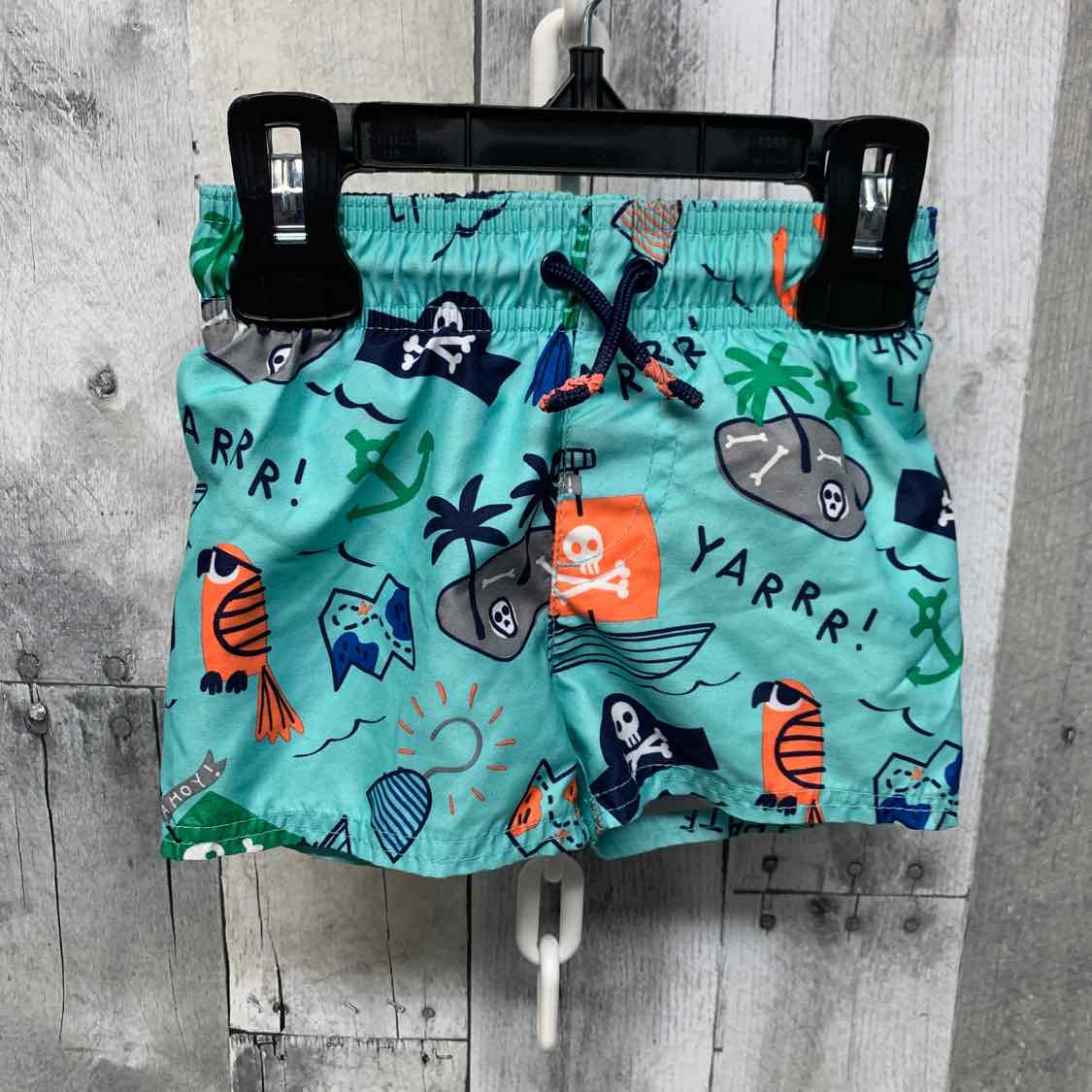 Size 9 Months Blue Print Cat & Jack Swim Trunks