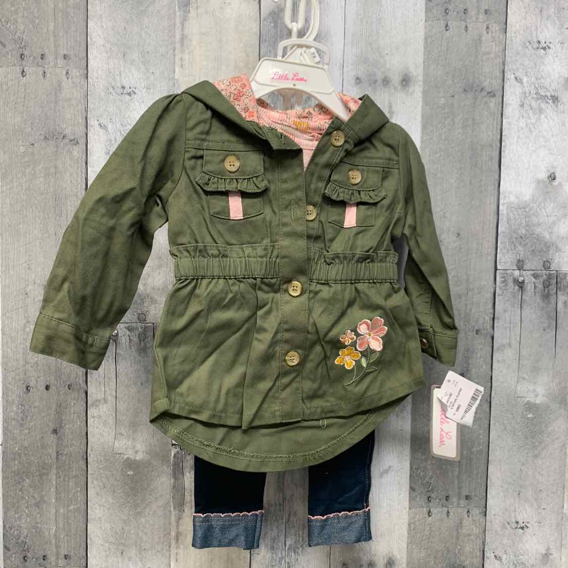 Size 18 Months Pink/Denim Little Lass Jacket/Pants