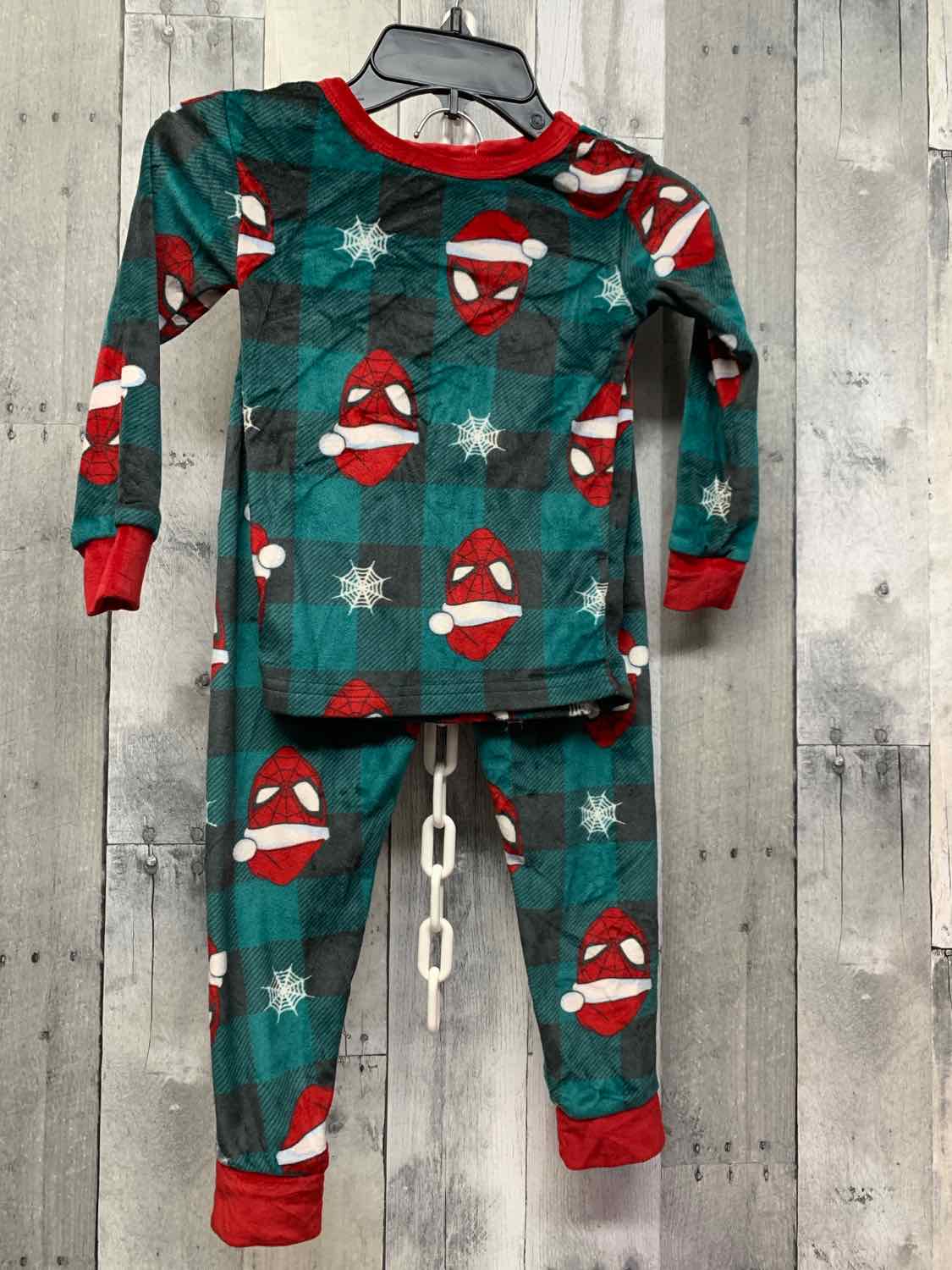 Size 5T Green Spiderman 2pc PJs