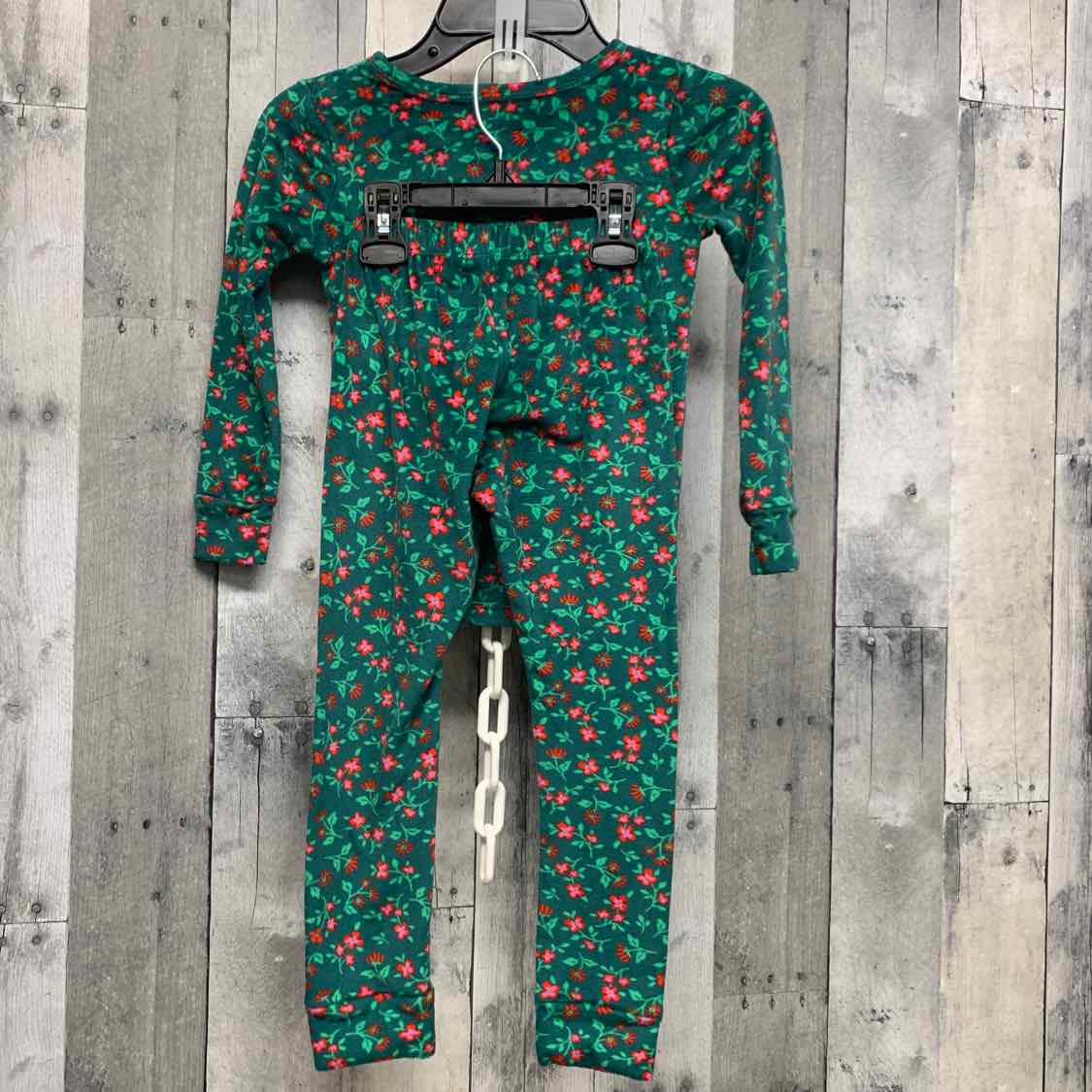 Size 5T Green Floral Print Cat & Jack 2pc PJs - OodlesCB