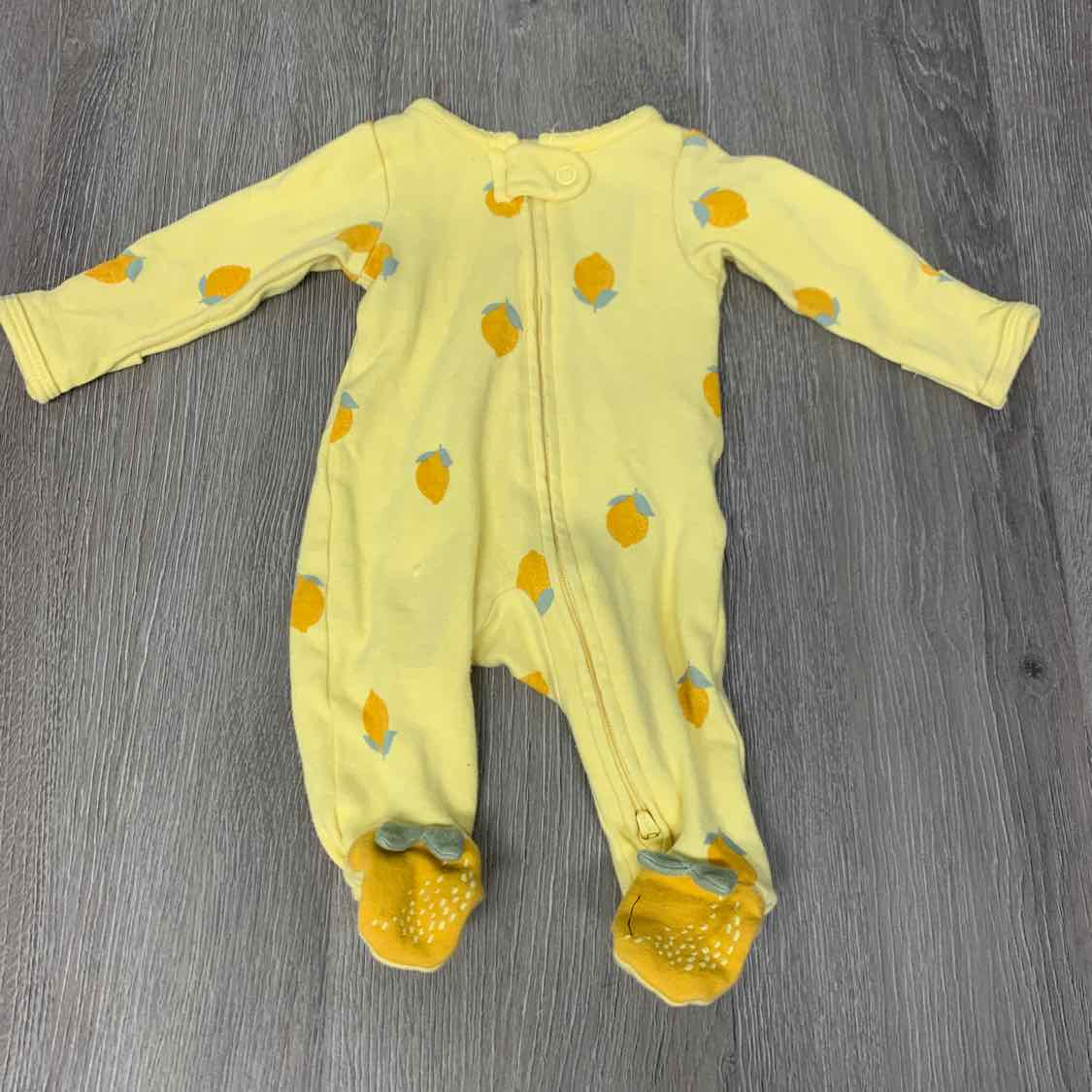Size Preemie Yellow Print Child of Mine Footy PJs