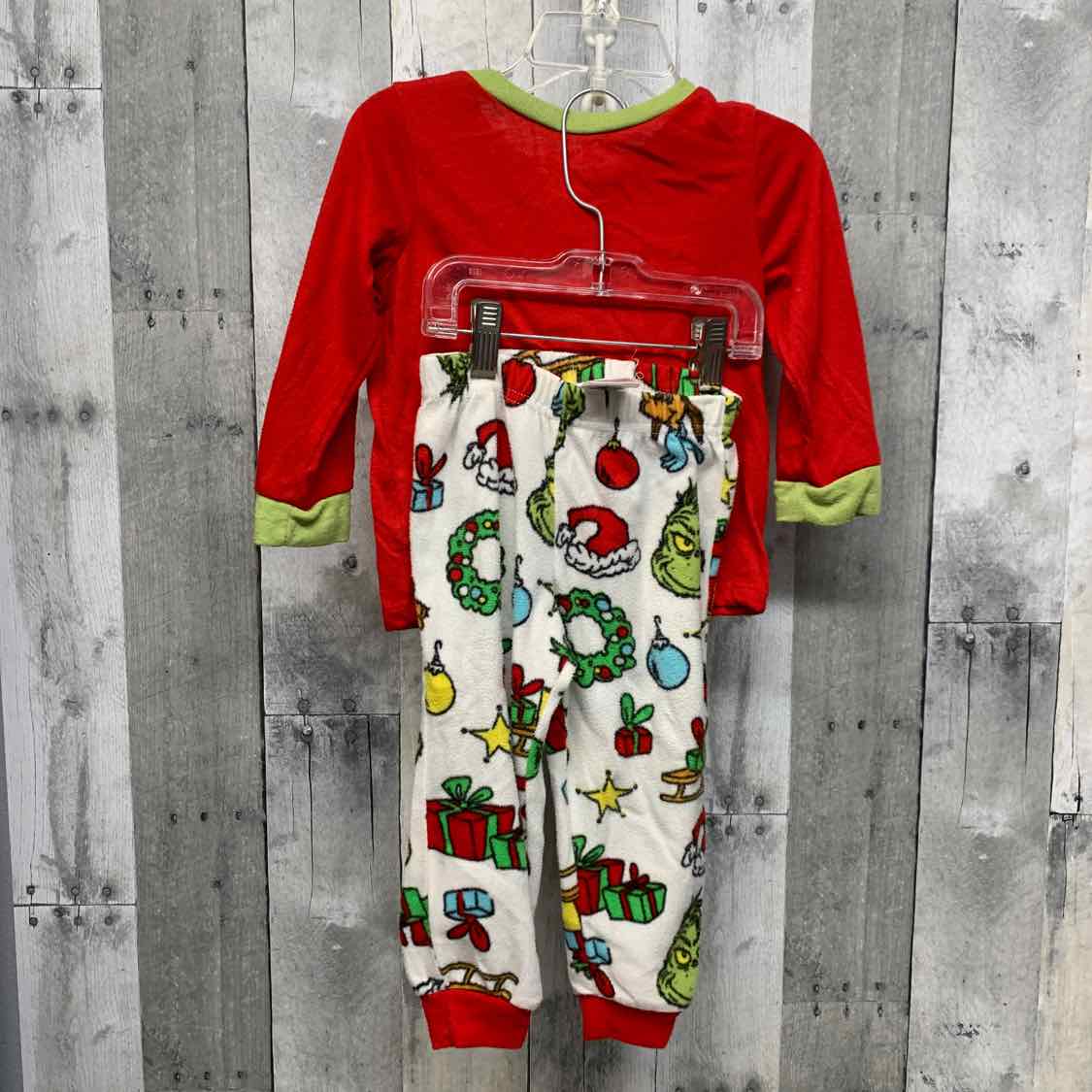 Size 2T Red/White Dr Seuss 2pc PJs