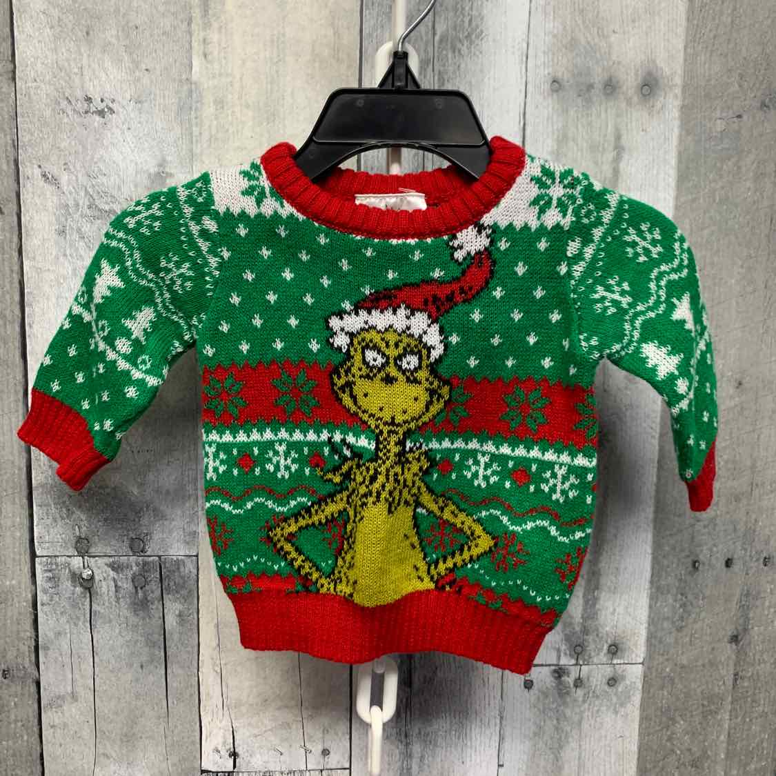 Size Newborn Green/Red Dr Seuss Sweater
