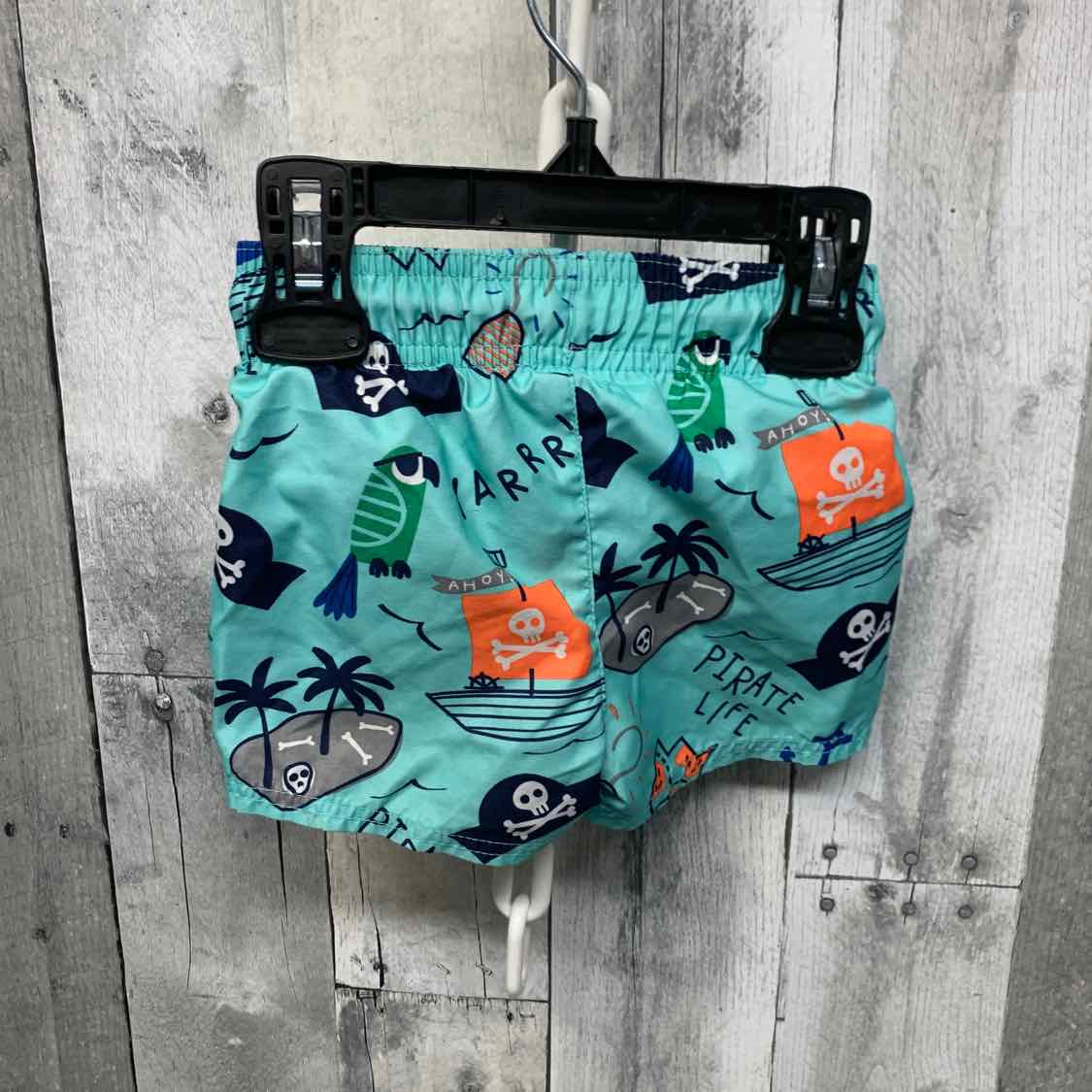 Size 9 Months Blue Print Cat & Jack Swim Trunks