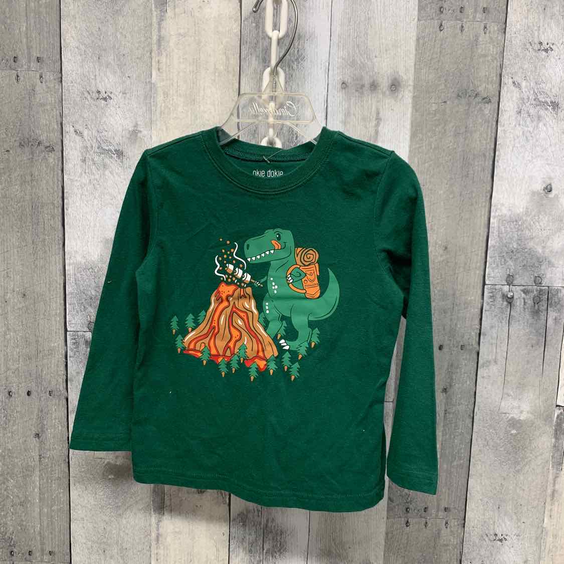 Size 3T Green Graphic Okie Dokie Long Sleeve Shirt