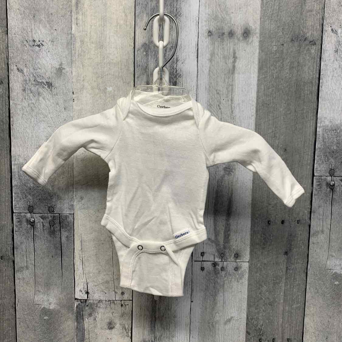 Size Preemie White Gerber Bodysuit