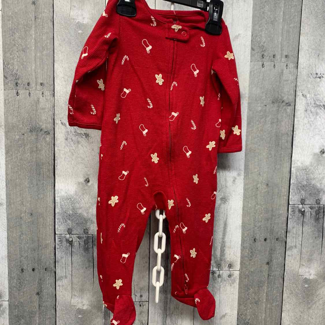Size 9 Months Red/White Just One You Footy PJs