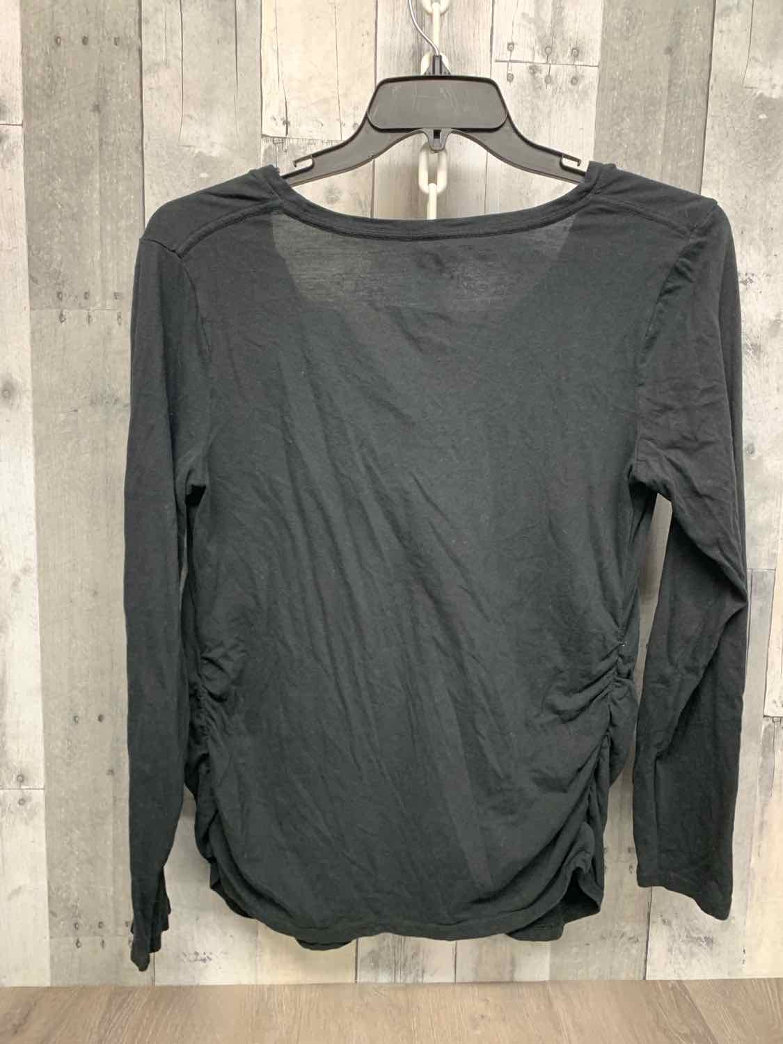 Size L Black Isabel Maternity Long Sleeve Top