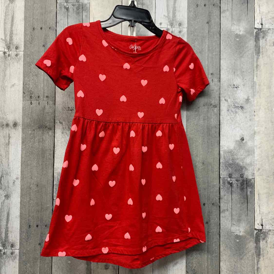 Size 7/8 Red Print City Streets Dress - Knit