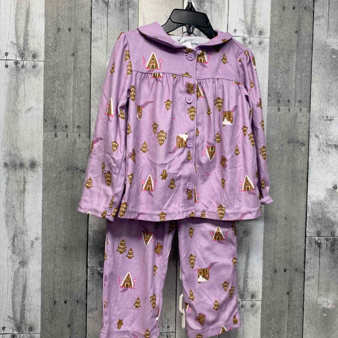 Size 3T Purple Print Carter's 2pc PJs