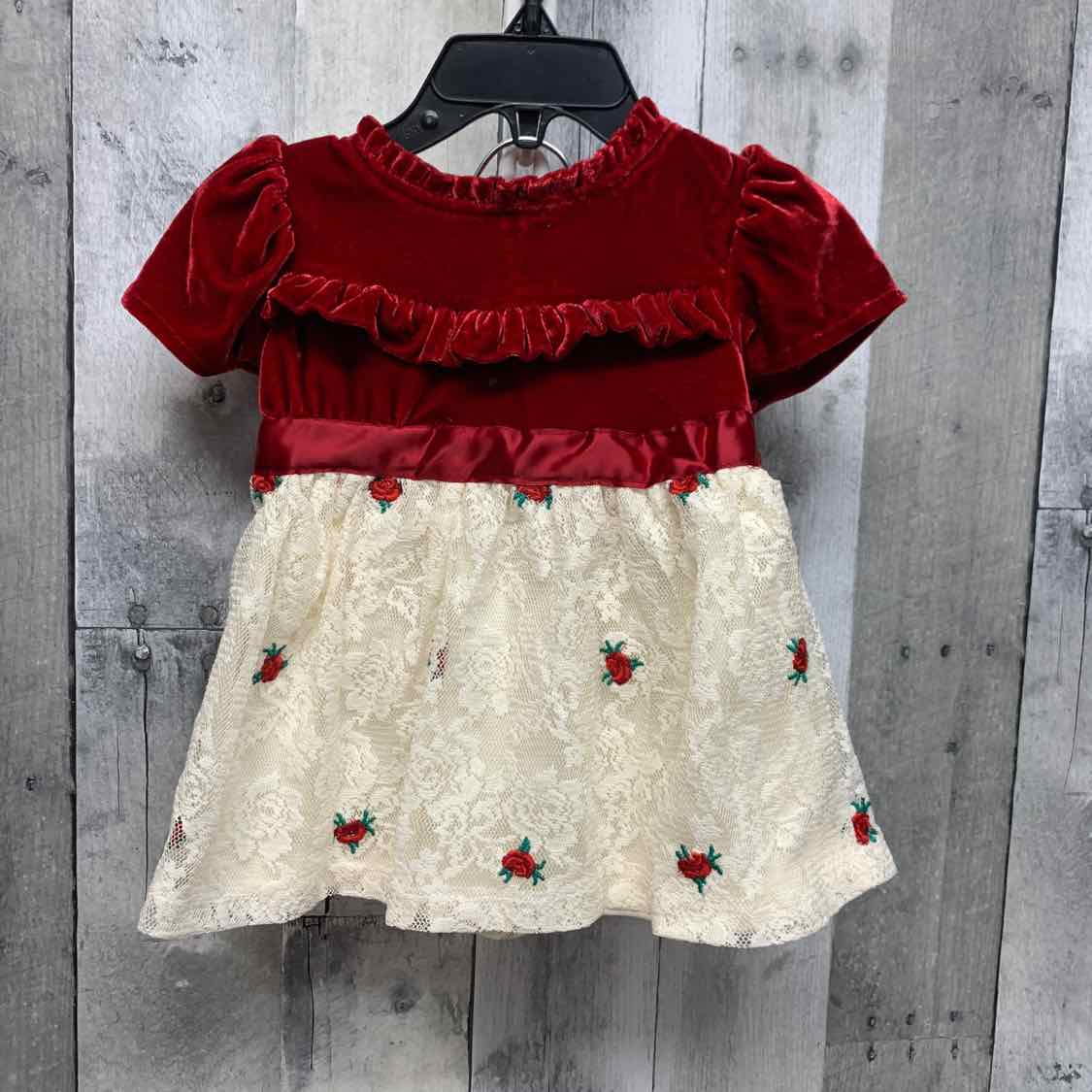 Size 3-6 Months Red/Ivory Nicole Miller 2pc Dress