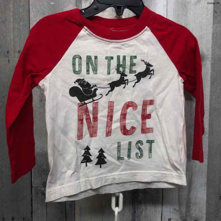 Size 18 Months Red/White Just One You Long Sleeve Shirt
