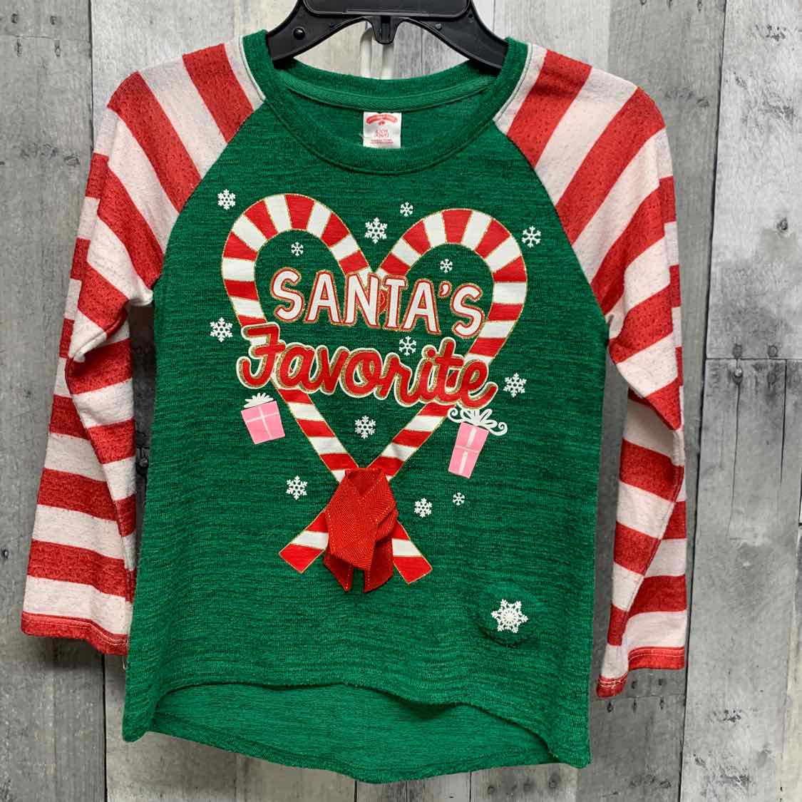 Size 6/6X Green/Red Holiday Brands Long Sleeve Shirt