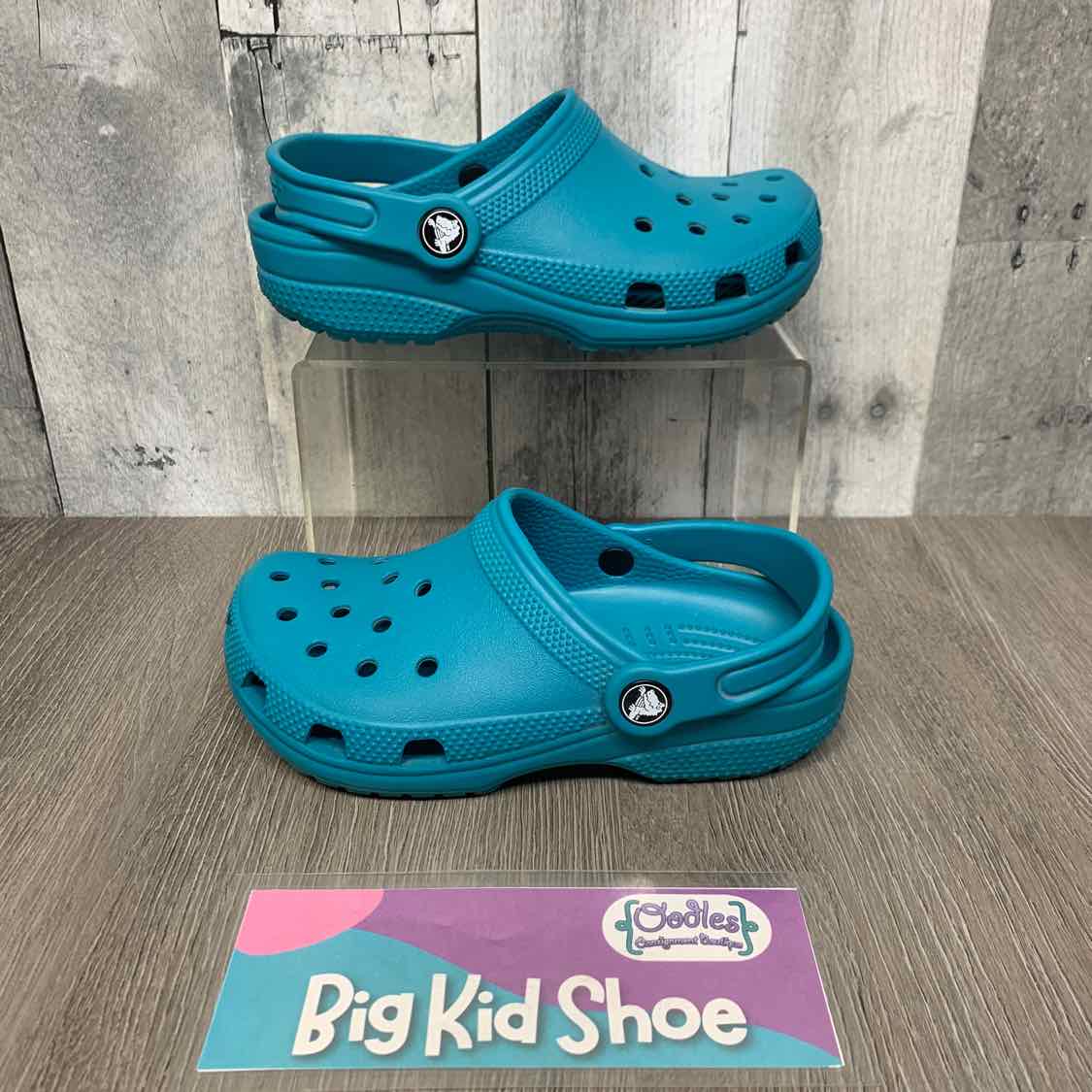 Size 1 Blue Crocs Water Shoes
