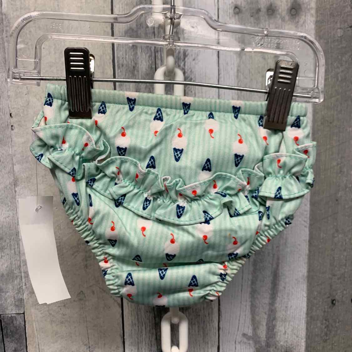 Size 12 Months Mint Striped iPlay Swim Diaper