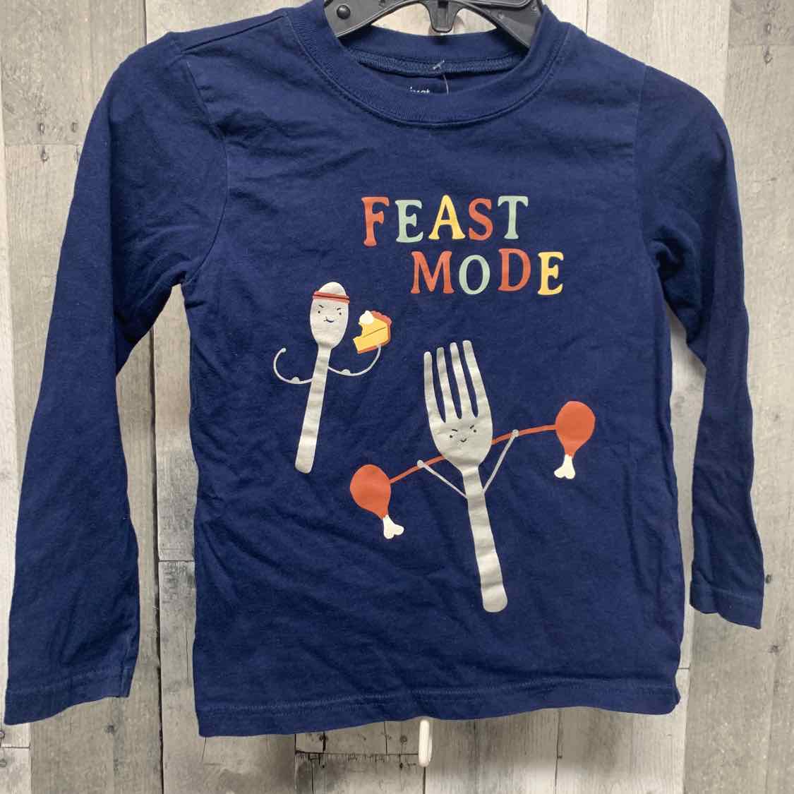 Size 5T Navy Graphic Just One You Long Sleeve Shirt