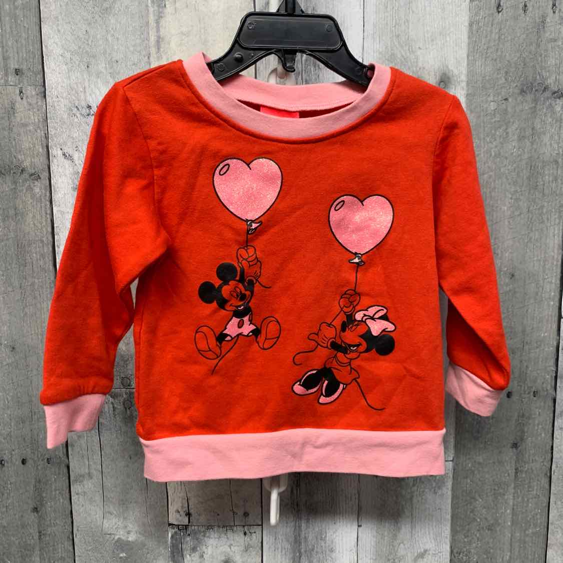 Size 3T Red Disney Long Sleeve Shirt