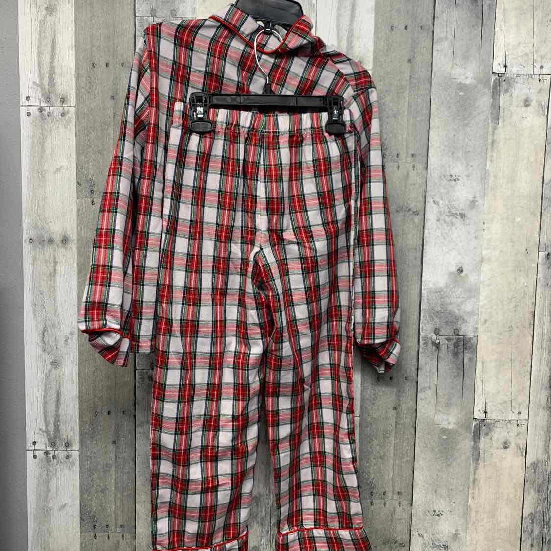 Size 7/8 Red Plaid Disney Store 2pc PJs