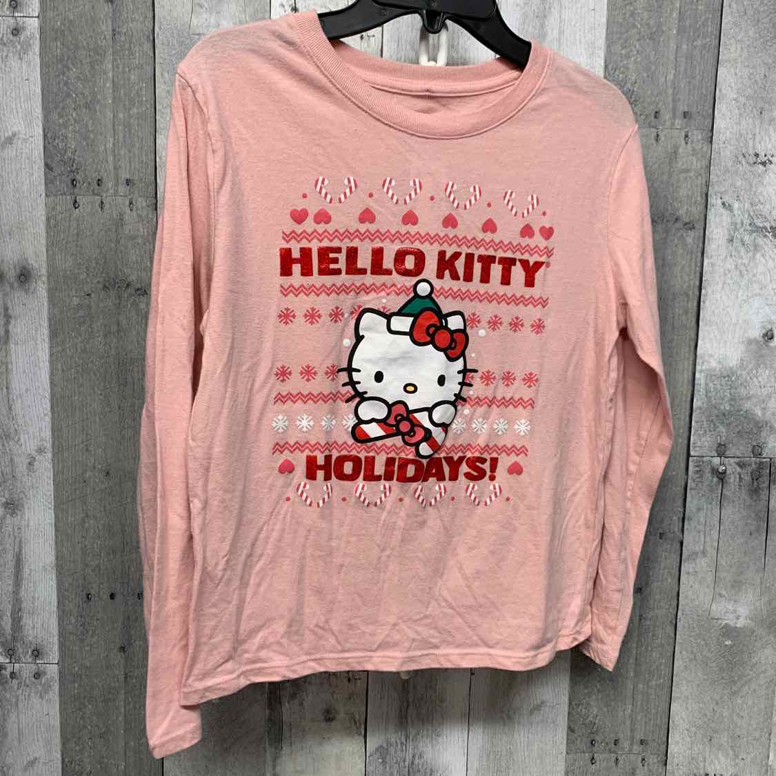 Size 14/16 Pink Graphic Hello Kitty Long Sleeve Shirt