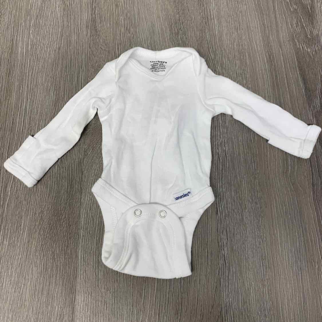 Size Preemie White Gerber Bodysuit