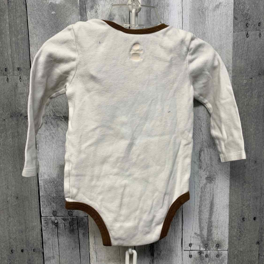 Size 12-18 Months White/Brown Koala Baby/Kids Bodysuit