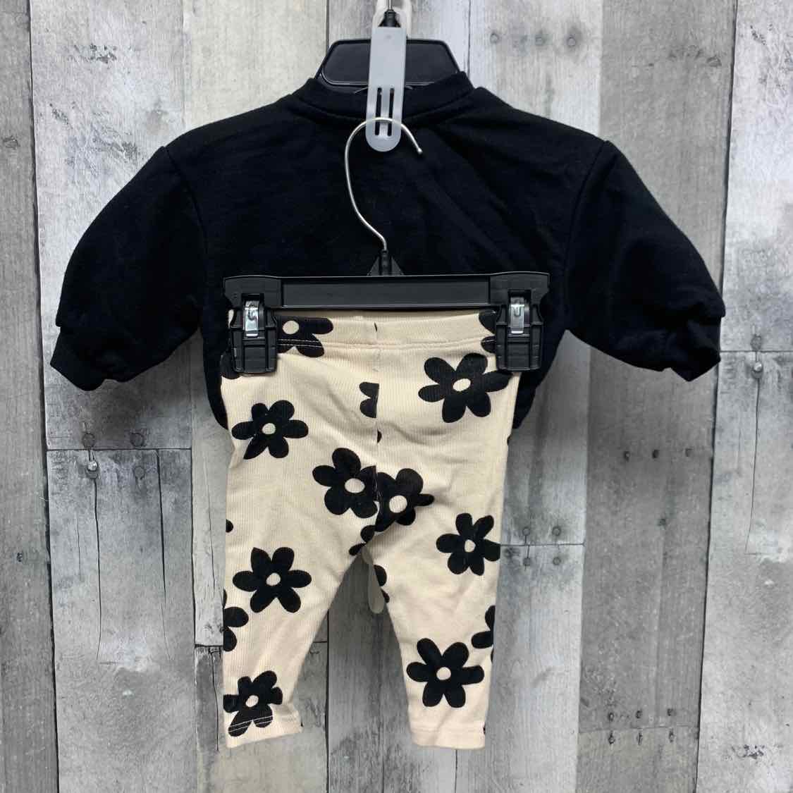 Size 0-3 Months Black/Tan Cat & Jack Shirt/Pants