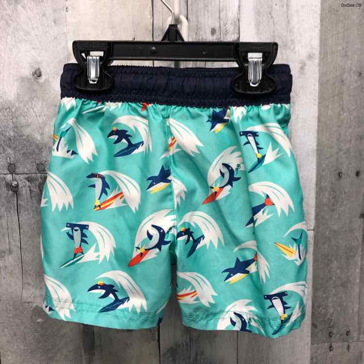 Size 2T Teal Print Cat & Jack Swim Trunks