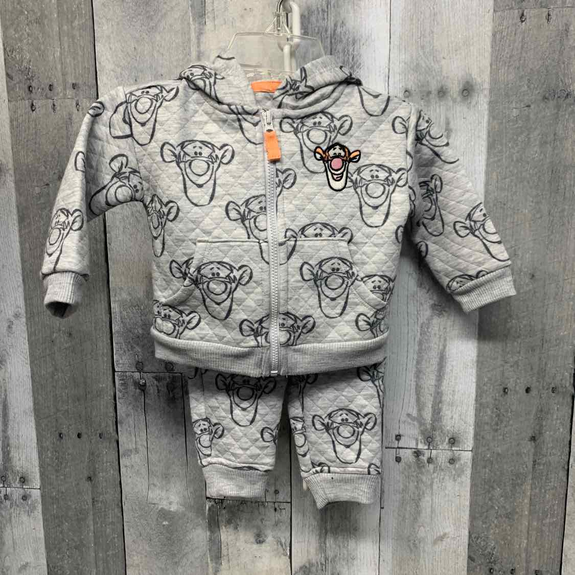 Size 3 Months Gray Print Disney Jacket/Pants