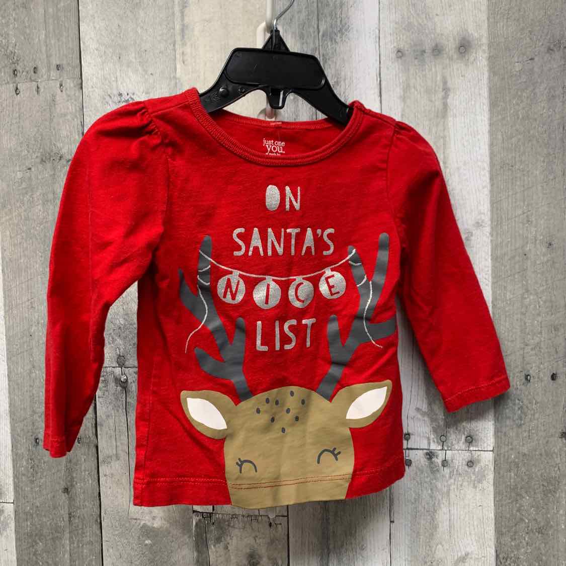 Size 18 Months Red/Brown Just One You Long Sleeve Shirt